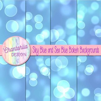 Free sky blue and sea blue bokeh backgrounds
