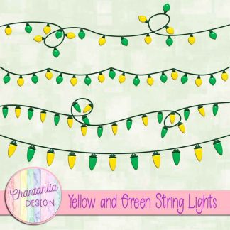 Free yellow and green string lights