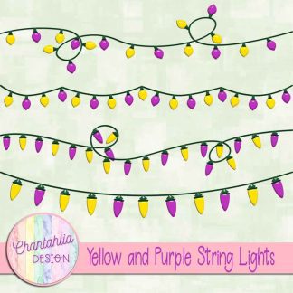 Free yellow and purple string lights