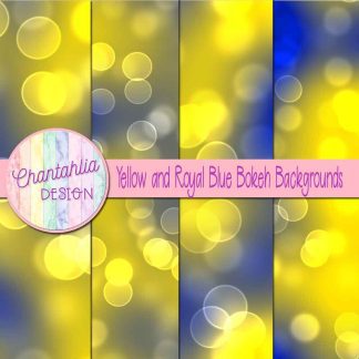 Free yellow and royal blue bokeh backgrounds