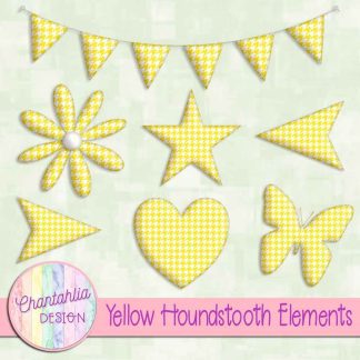 Free yellow houndstooth design elements