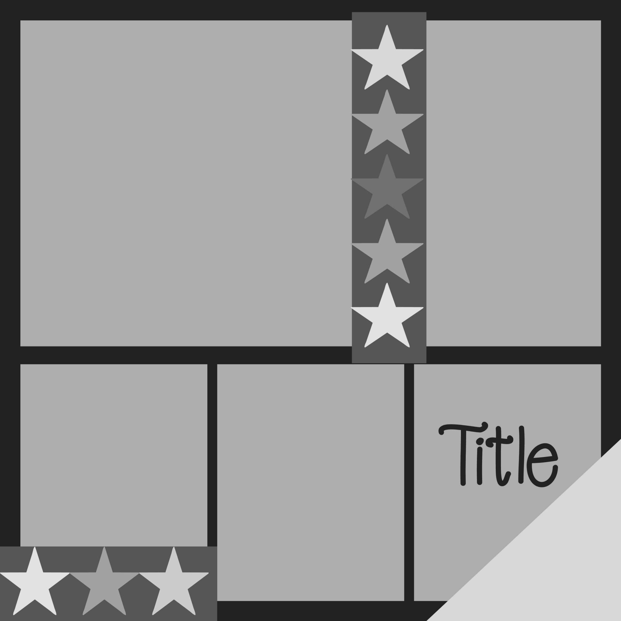 Digital Scrapbook Layout Template 259