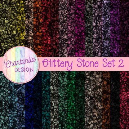 Free glittery stone digital papers