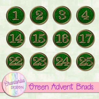 Free green advent brads