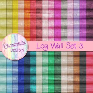 Free digital papers featuring a log wall texture