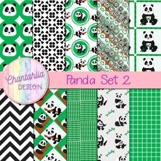 Free digital papers in a Panda theme