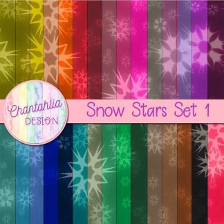 Free digital papers featuring a snow stars design