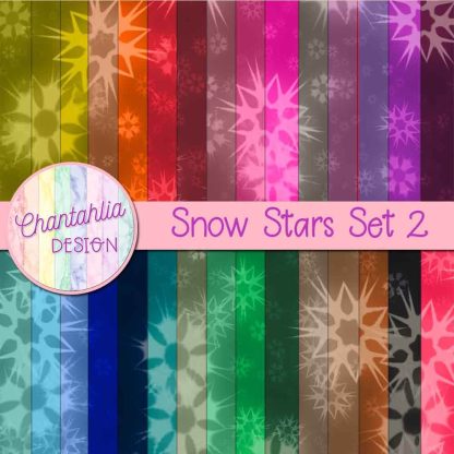 Free digital papers featuring a snow stars design