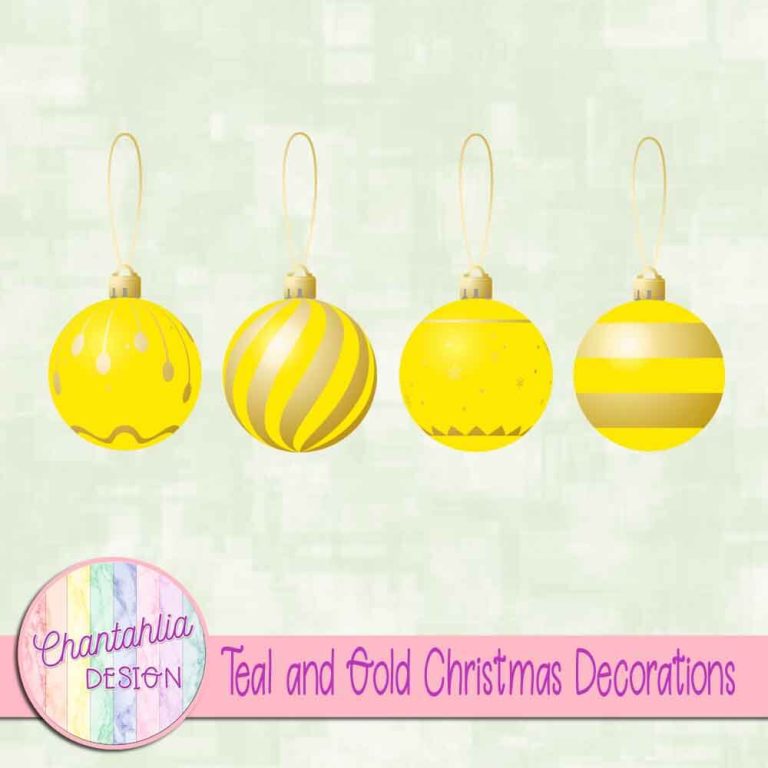 Yellow and Gold Christmas Ornaments