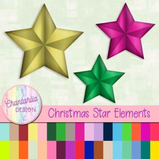 Free Christmas star design elements