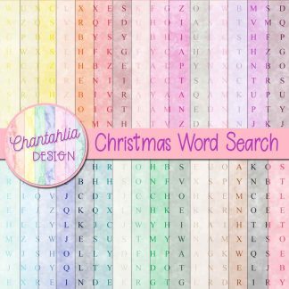 Free Christmas word search digital papers