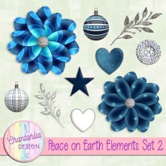 Free design elements in a Peace on Earth theme