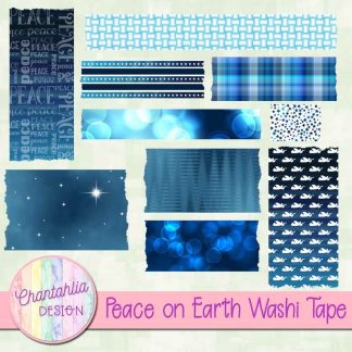 Free washi tape in a Peace on Earth theme