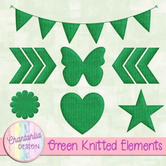 Free green knitted elements