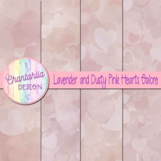 Free lavender and dusty pink hearts galore digital papers