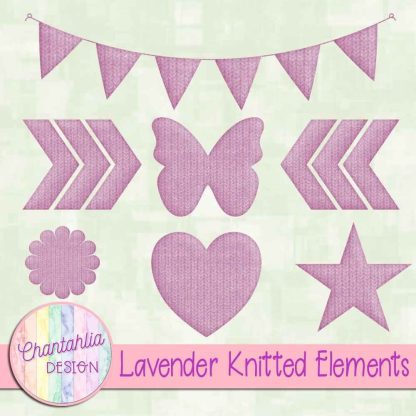 Free lavender knitted elements