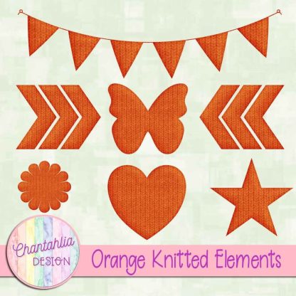 Free orange knitted elements