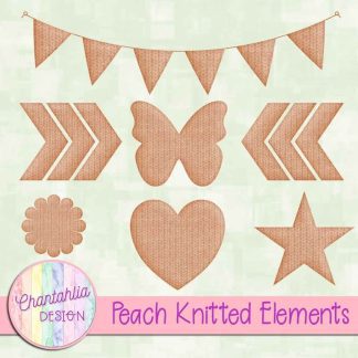 Free peach knitted elements