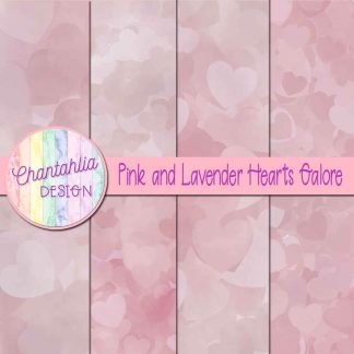 Free pink and lavender hearts galore digital papers