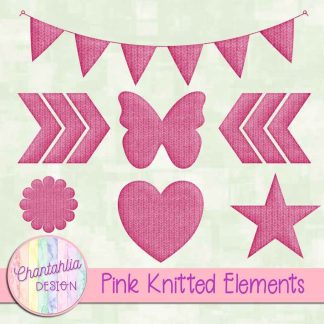 Free pink knitted elements