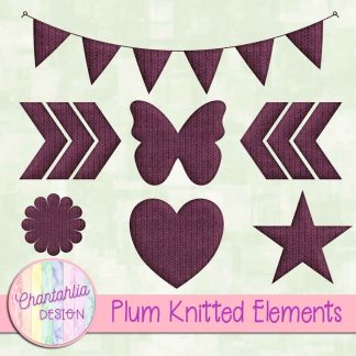 Free plum knitted elements