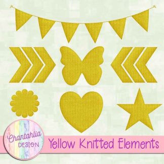 Free yellow knitted element