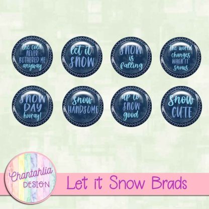 Free brads in a Let it Snow theme