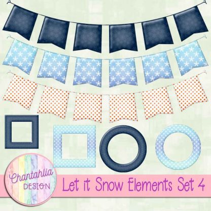 Free design elements in a Let it Snow theme