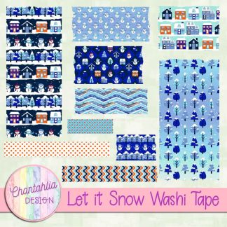 Free washi tape in a Let it Snow theme