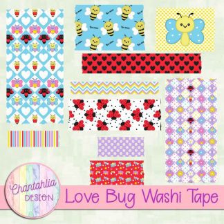 Free washi tape in a Love Bug theme