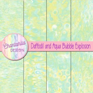 Free daffodil and aqua bubble explosion backgrounds