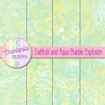 Free daffodil and aqua bubble explosion backgrounds