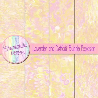 Free lavender and daffodil bubble explosion backgrounds