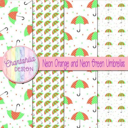 Free navy and beige umbrellas digital papers