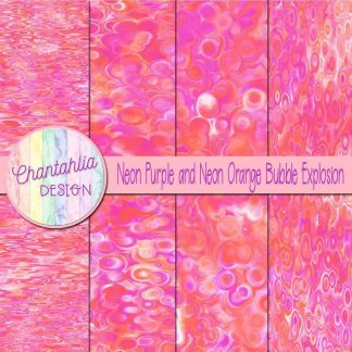 Free neon purple and neon orange bubble explosion backgrounds