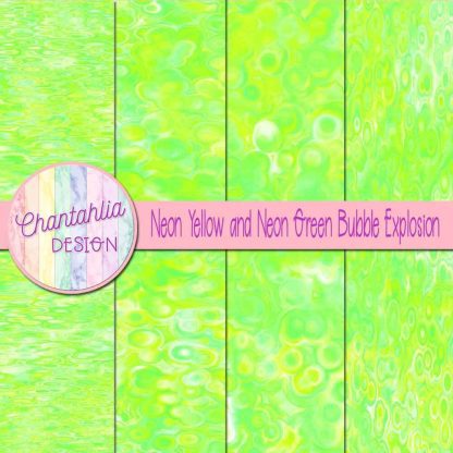 Free neon yellow and neon green bubble explosion backgrounds