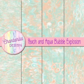 Free peach and aqua bubble explosion backgrounds