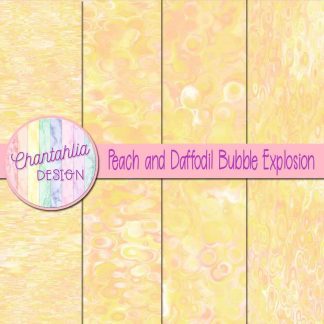 Free peach and daffodil bubble explosion backgrounds