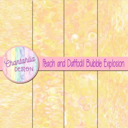 Free peach and daffodil bubble explosion backgrounds