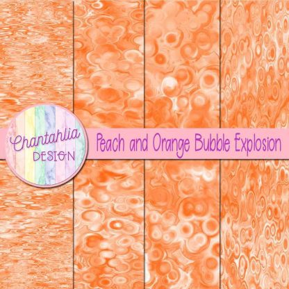 Free peach and orange bubble explosion backgrounds