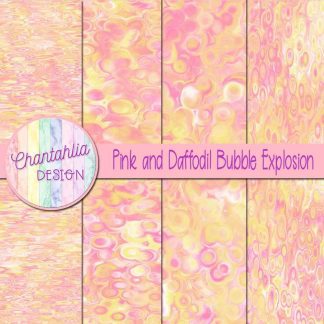 Free pink and daffodil bubble explosion backgrounds