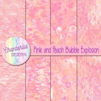 Free pink and peach bubble explosion backgrounds