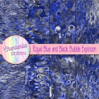 Free royal blue and black bubble explosion backgrounds