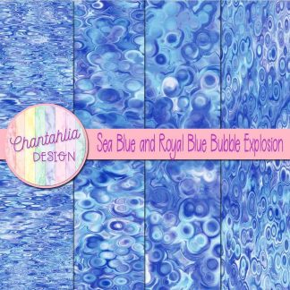 Free sea blue and royal blue bubble explosion backgrounds