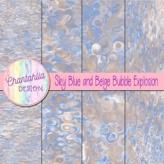 Free sky blue and beige bubble explosion backgrounds