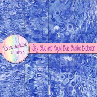 Free sky blue and royal blue bubble explosion backgrounds