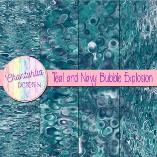 Free teal and navy bubble explosion backgrounds