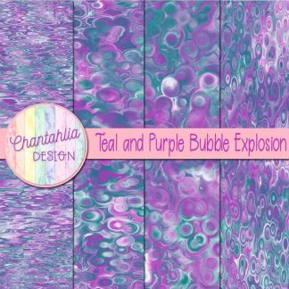 Free teal and purple bubble explosion backgrounds