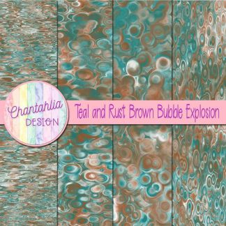 Free teal and rust brown bubble explosion backgrounds
