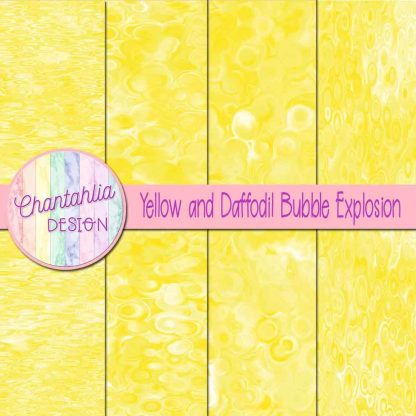 Free yellow and daffodil bubble explosion backgrounds